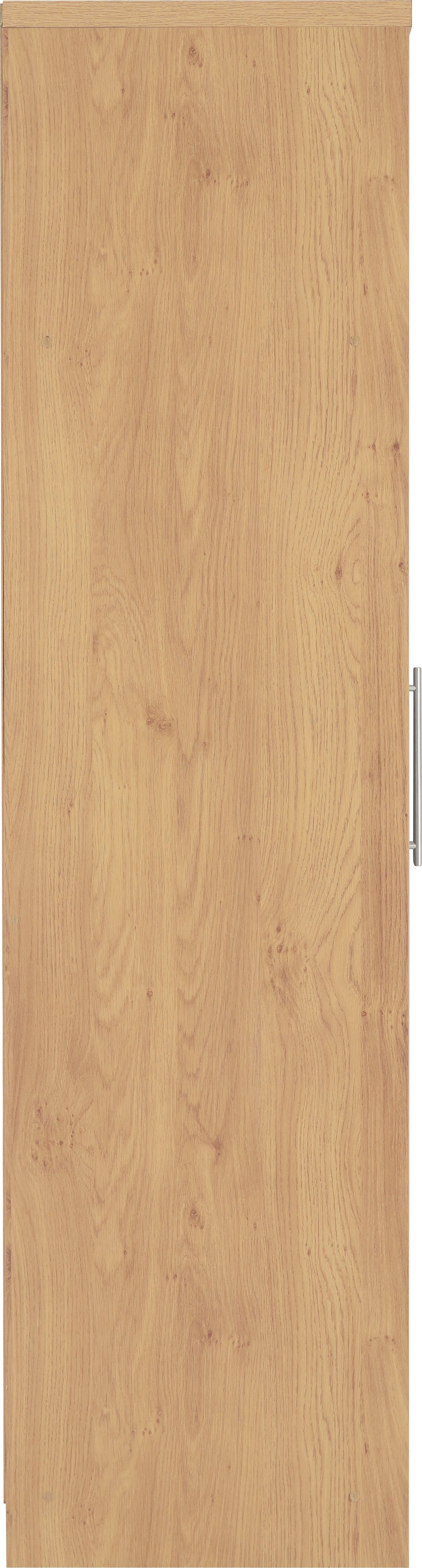 Seville 2 Door Wardrobe - Grey Gloss/Light Oak Effect Veneer - view 6
