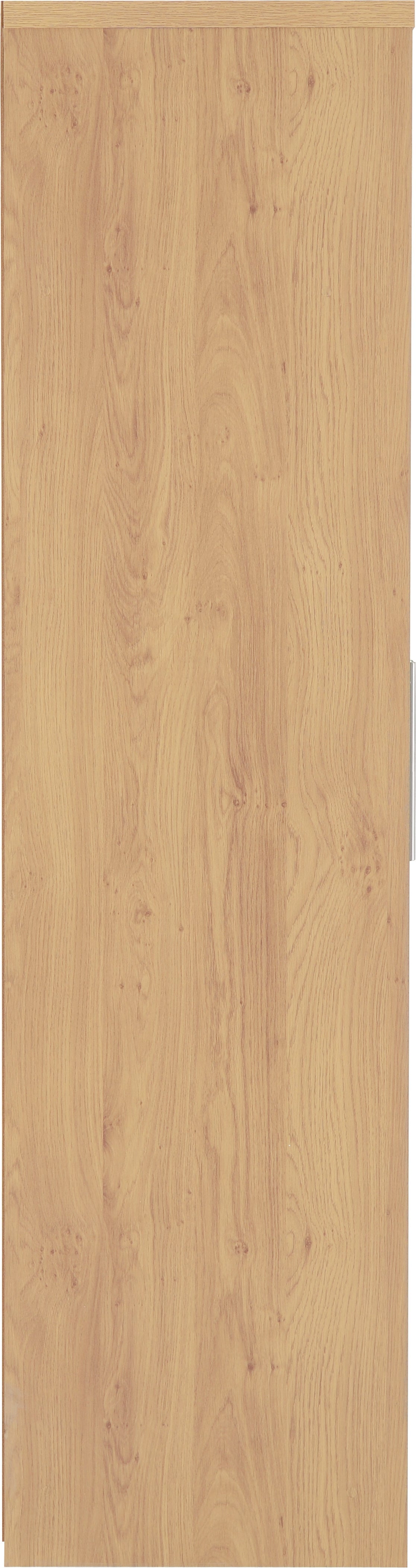 Seville 3 Door 2 Drawer Wardrobe - Grey Gloss/Light Oak Effect Veneer - view 7
