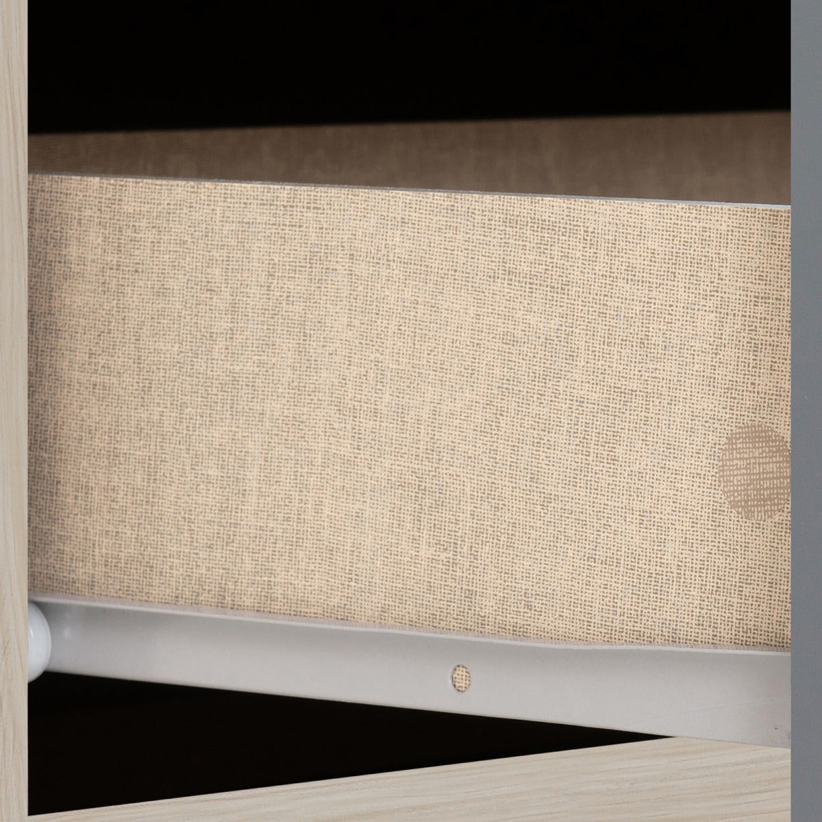 Nevada 4 Door 2 Drawer Wardrobe - Grey Gloss/Light Oak Effect Veneer - view 9