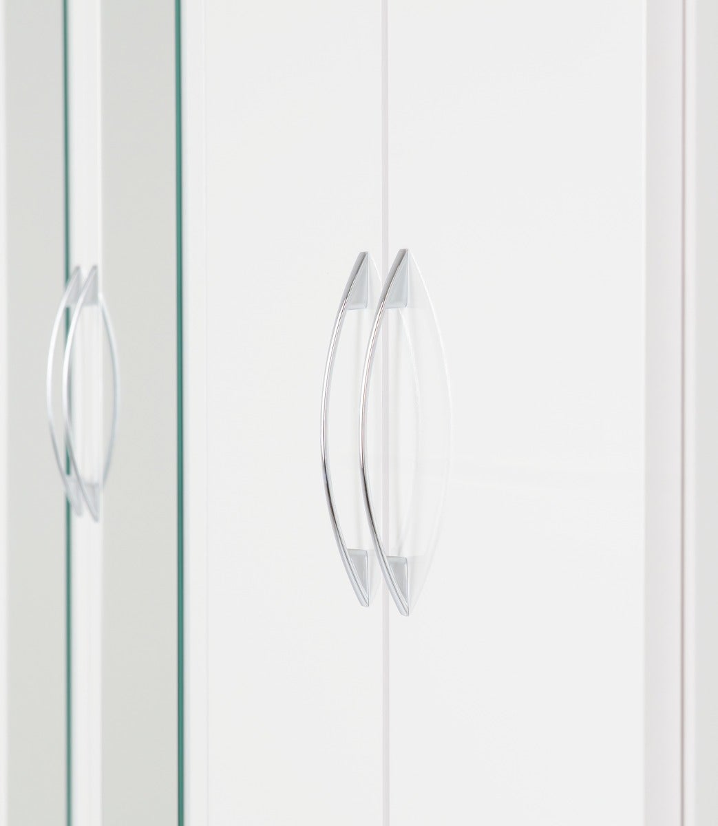 Nevada 4 Door 2 Drawer Wardrobe - White Gloss - view 7