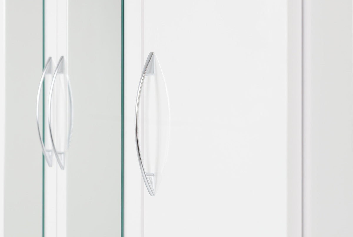 Nevada 3 Door 2 Drawer Wardrobe - White Gloss - view 7