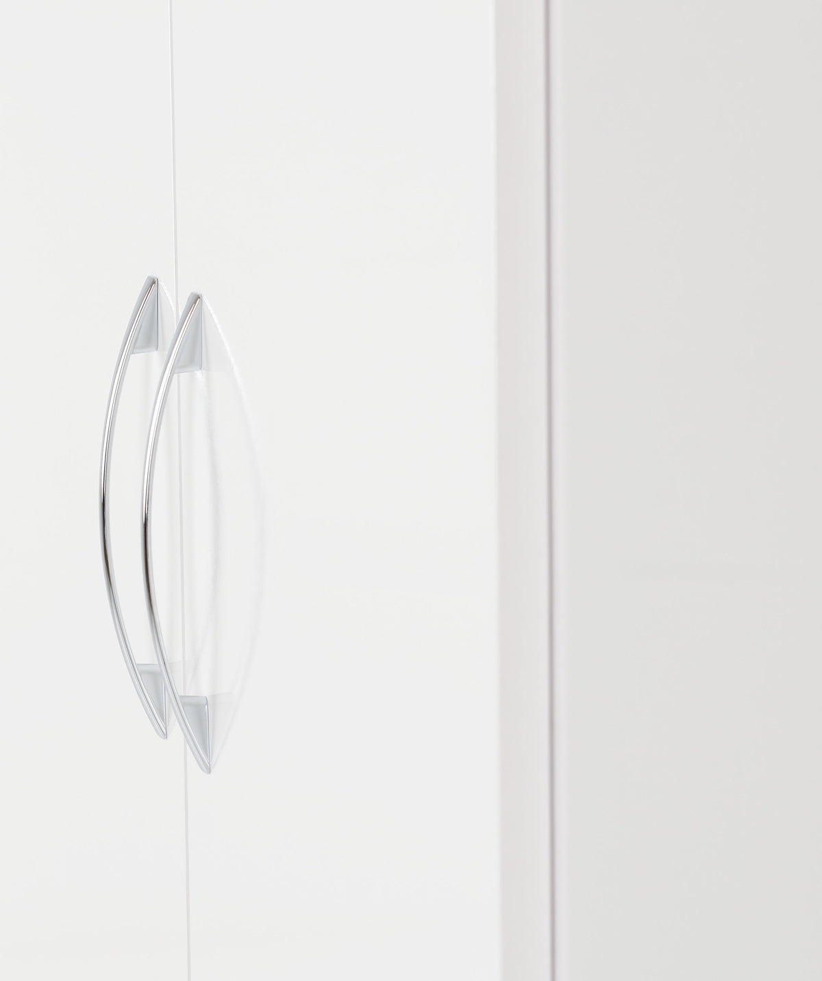 Nevada 2 Door 1 Drawer Wardrobe - White Gloss - view 5