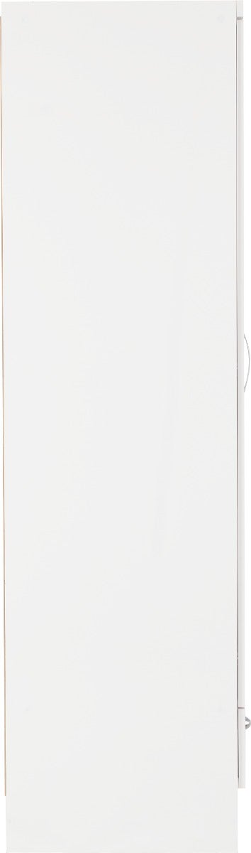 Nevada Mirrored 2 Door Wardrobe - White Gloss - view 6