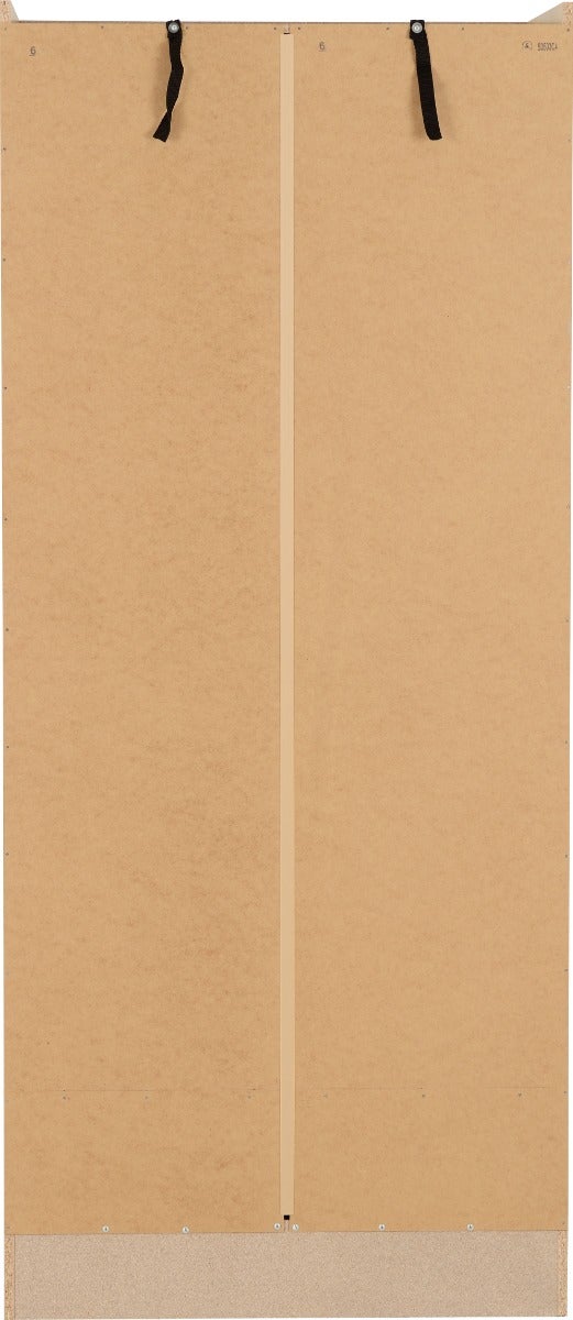 Nevada 2 Door 1 Drawer Wardrobe - Sonoma Oak Effect - view 6