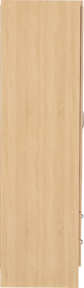 Nevada 4 Door 2 Drawer Wardrobe - Sonoma Oak Effect - view 5