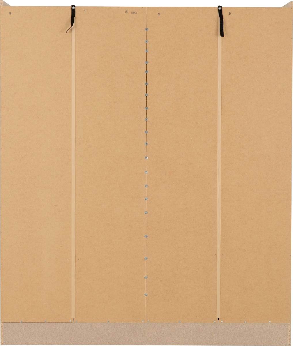 Nevada 4 Door 2 Drawer Wardrobe - Sonoma Oak Effect - view 6