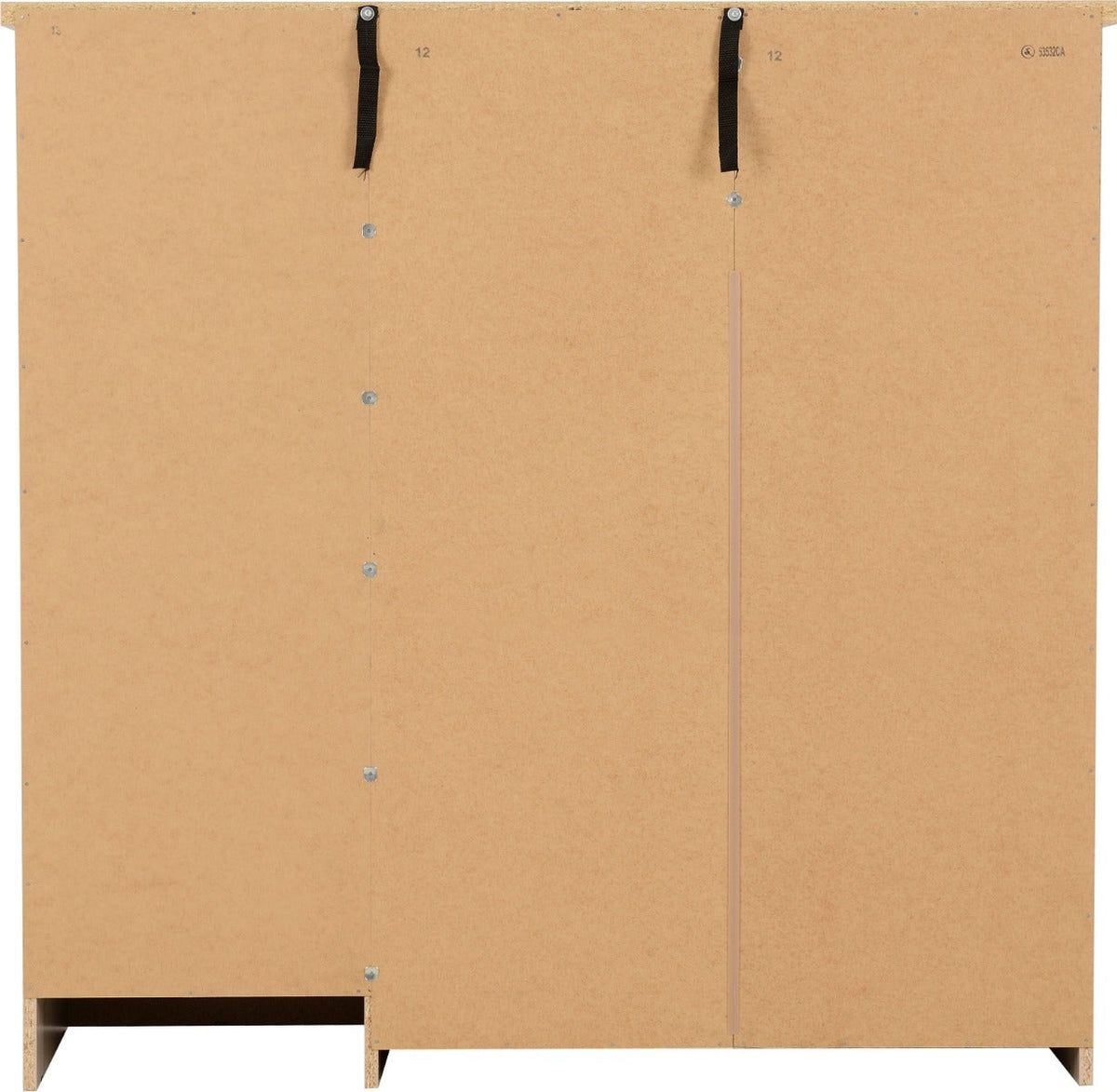 Nevada 5 Drawer Low Wardrobe - Grey Gloss/Light Oak Effect Veneer - view 6