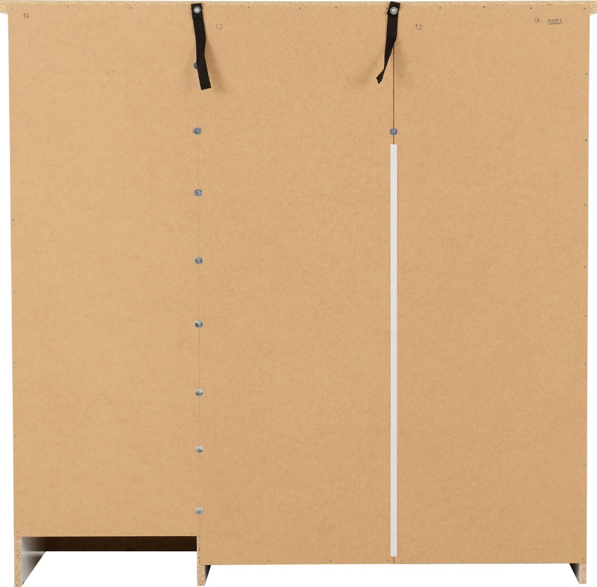 Nevada 5 Drawer Low Wardrobe - White Gloss - view 6