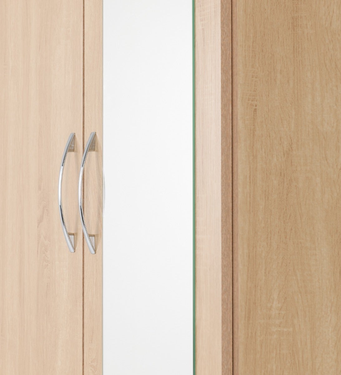 Nevada Mirrored 2 Door Wardrobe - Sonoma Oak Effect - view 8