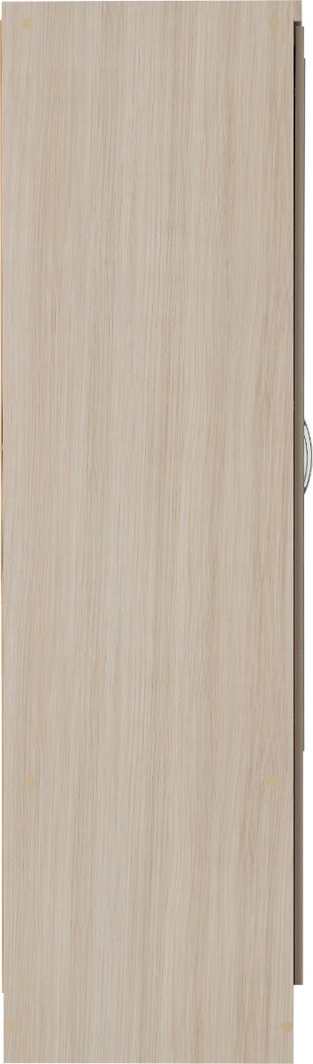 Nevada 6 Door 2 Drawer Wardrobe - Oyster Gloss/Light Oak Effect Veneer - view 5
