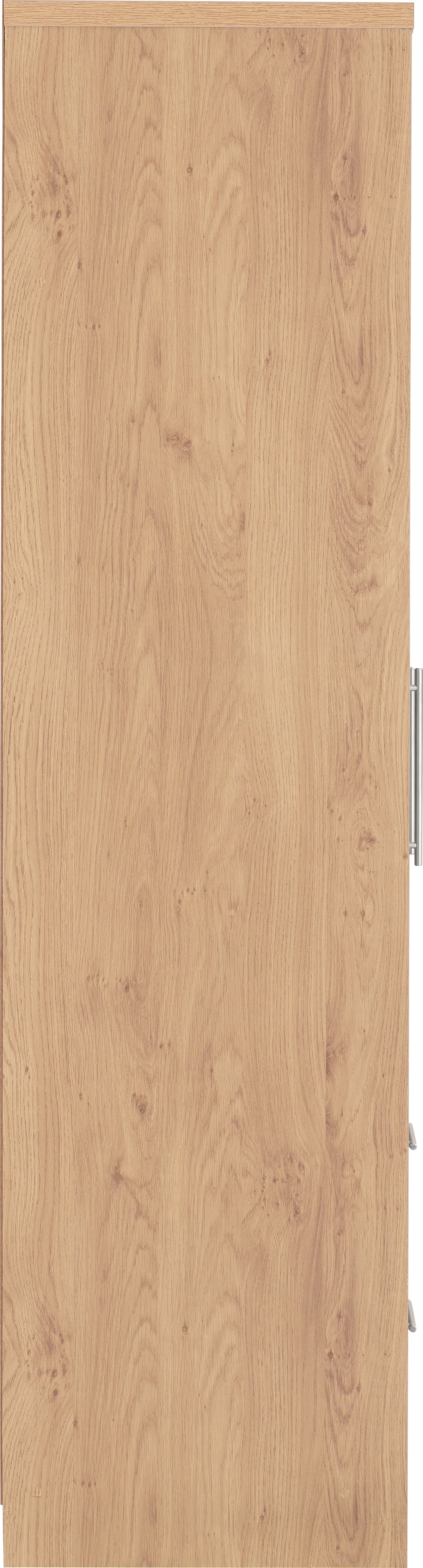 Seville 4 Door 2 Drawer Wardrobe - Grey Gloss/Light Oak Effect Veneer - view 14