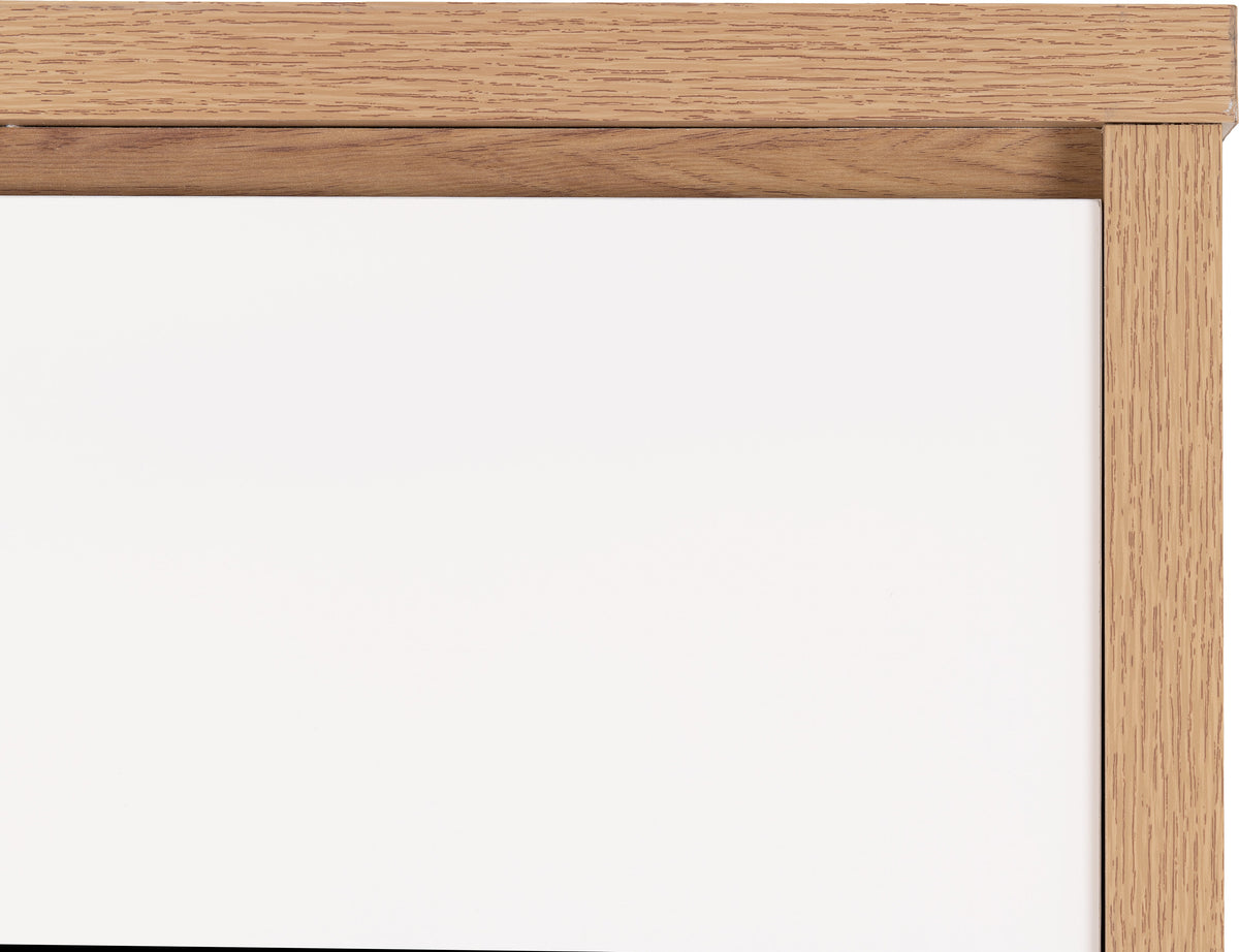 Seville 4 Door 2 Drawer Wardrobe - Grey Gloss/Light Oak Effect Veneer - view 7