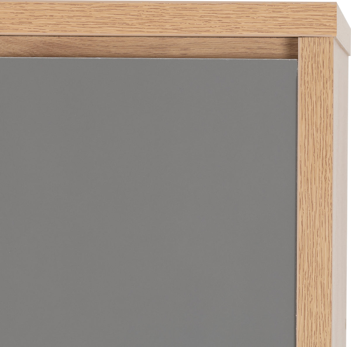 Seville 4 Door 2 Drawer Wardrobe - Grey Gloss/Light Oak Effect Veneer - view 6
