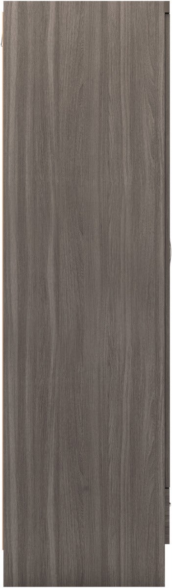 Nevada 2 Door 1 Drawer Wardrobe - Black Wood Grain - view 5