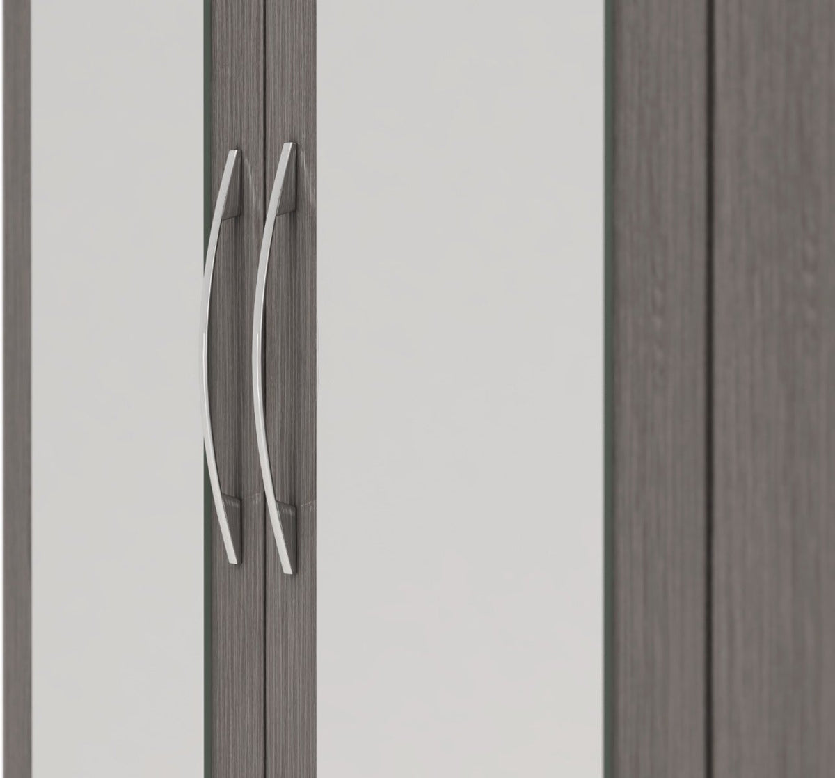 Nevada 3 Door 2 Drawer Wardrobe - Black Wood Grain - view 7