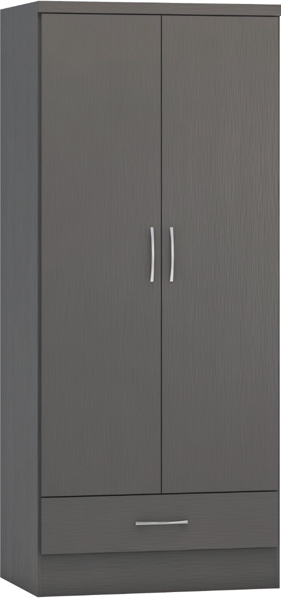 Nevada 2 Door 1 Drawer Wardrobe