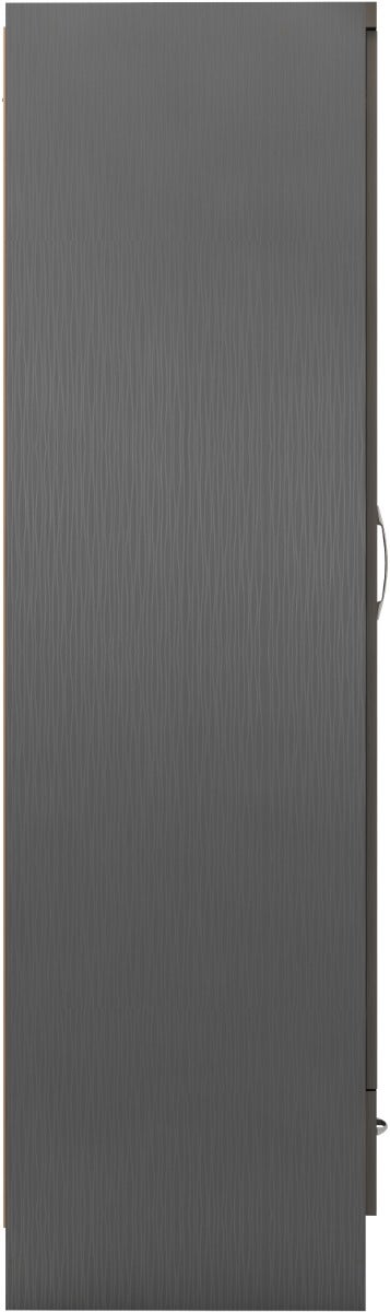 Nevada 2 Door 1 Drawer Wardrobe - 3D Effect Grey - view 5