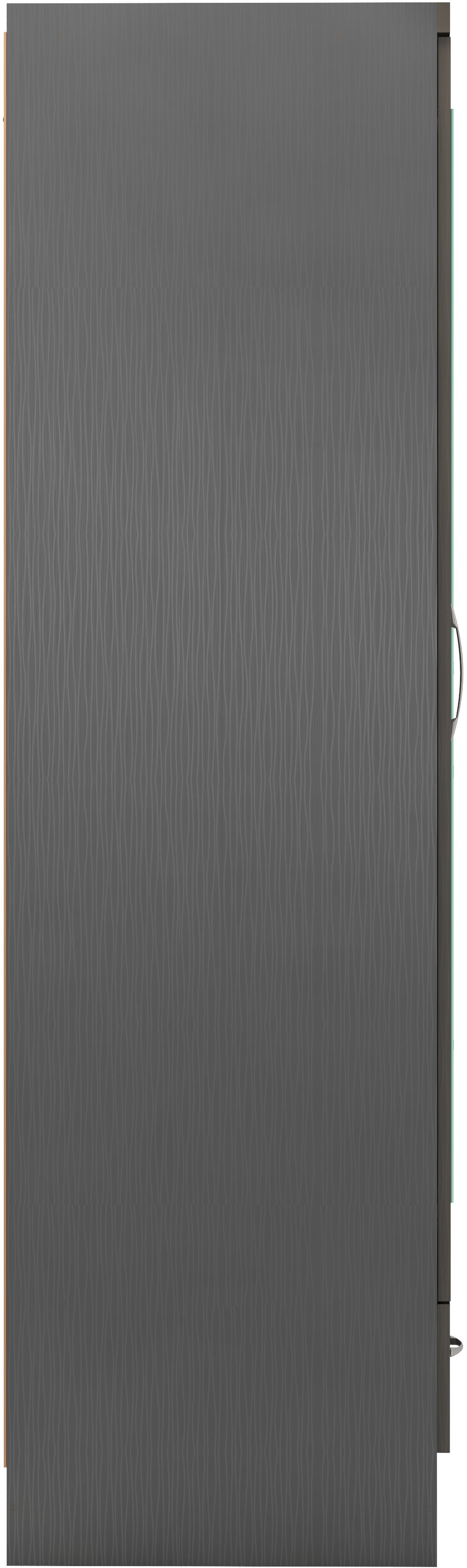 Nevada Mirrored 2 Door Wardrobe - 3D Effect Grey - view 7