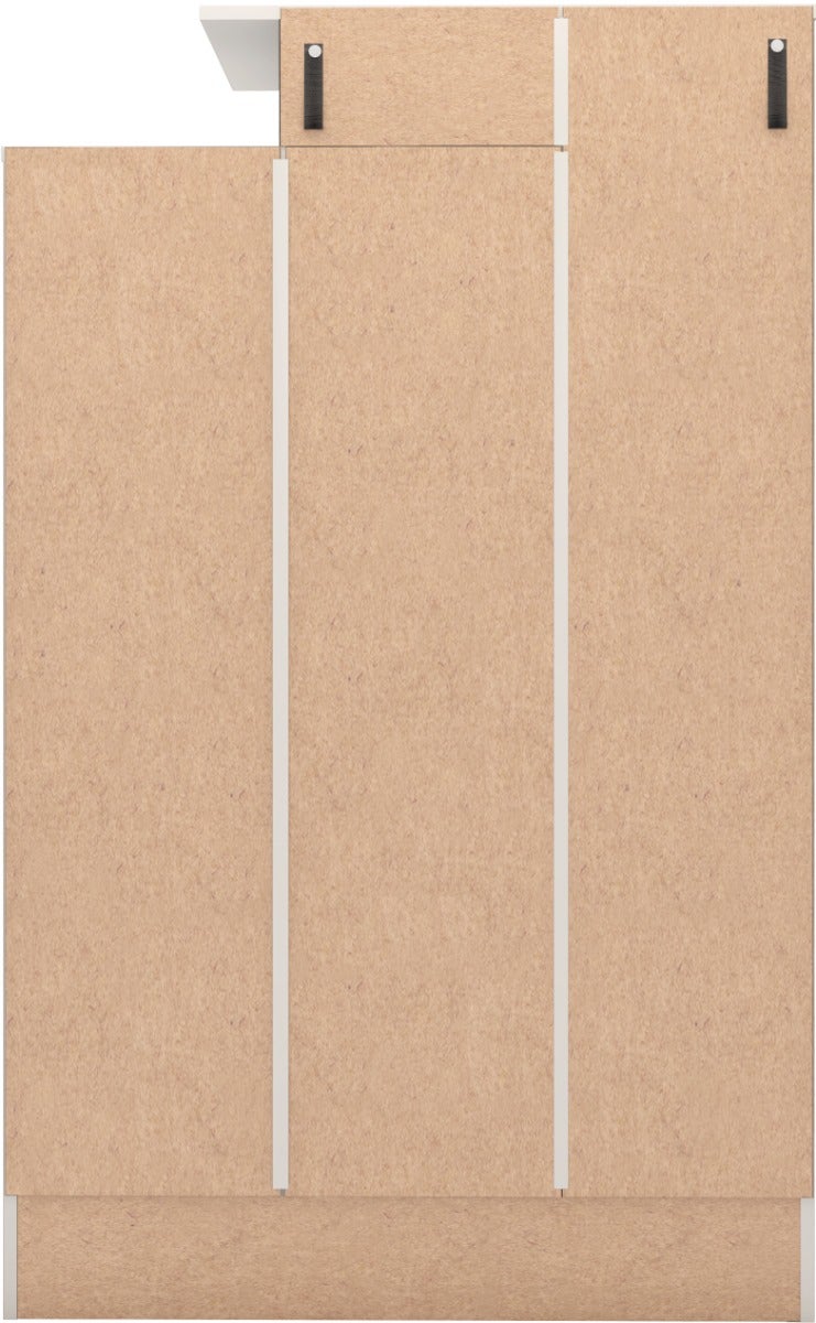 Nevada Petite Open Shelf Wardrobe - White Gloss - view 6