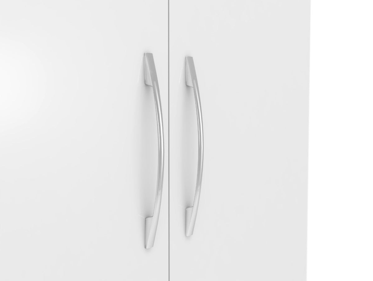 Nevada Petite Open Shelf Wardrobe - White Gloss - view 7