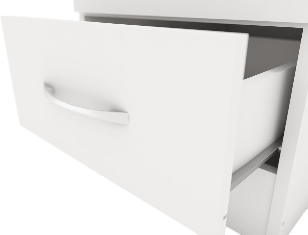 Nevada 1 Door 1 Drawer Wardrobe - White Gloss - view 8