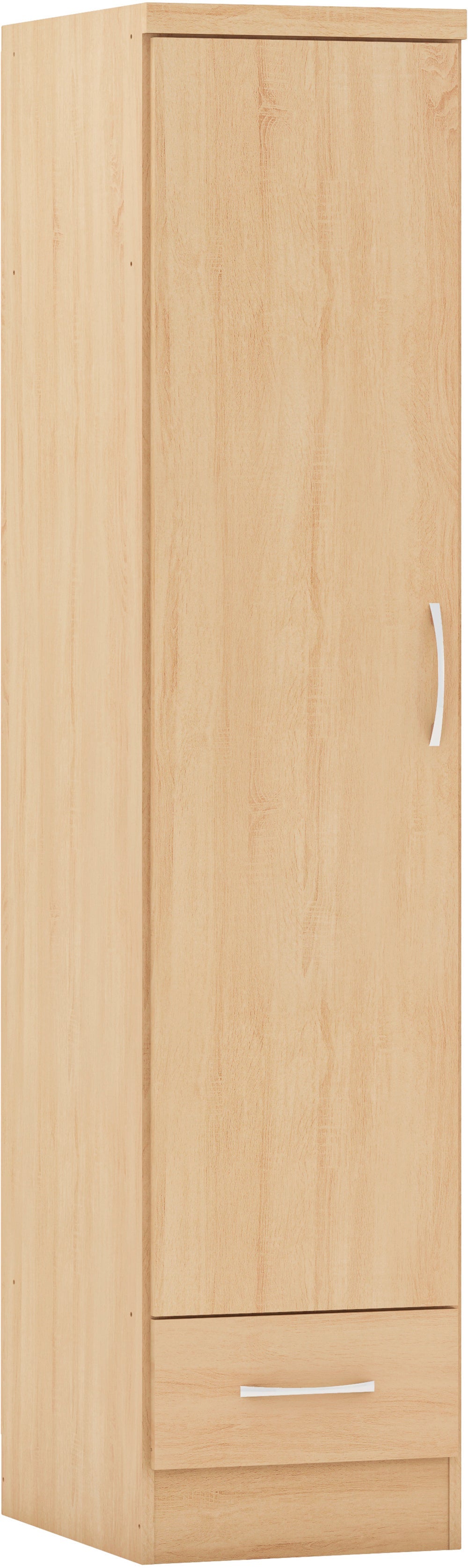 Nevada 1 Door 1 Drawer Wardrobe - Sonoma Oak Effect - view 10