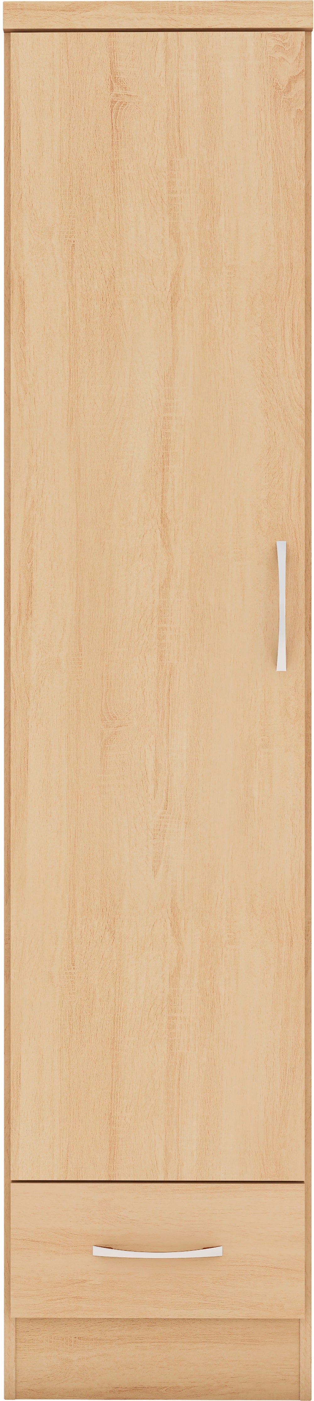 Nevada 1 Door 1 Drawer Wardrobe - Sonoma Oak Effect - view 9