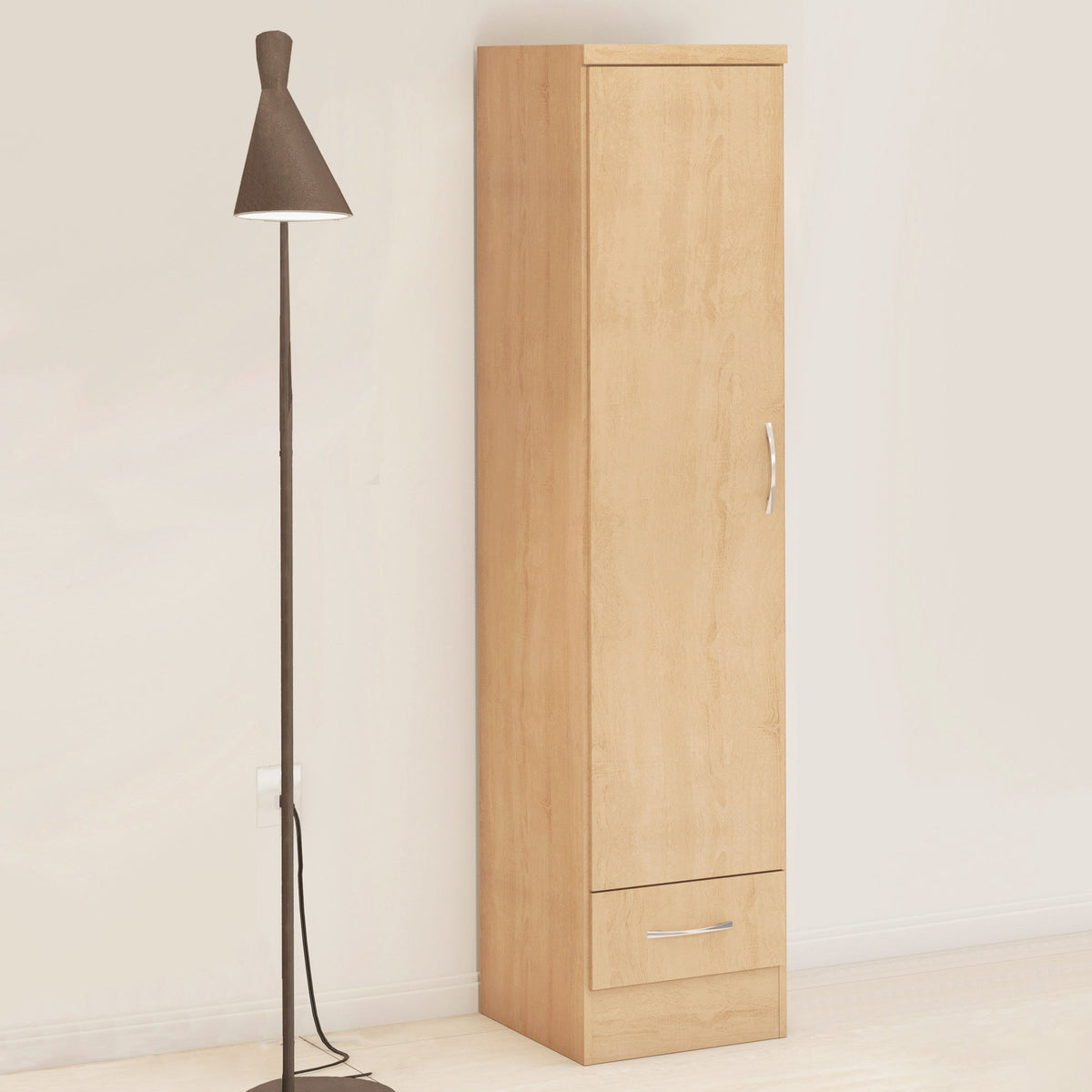 Nevada 1 Door 1 Drawer Wardrobe - Sonoma Oak Effect - view 3