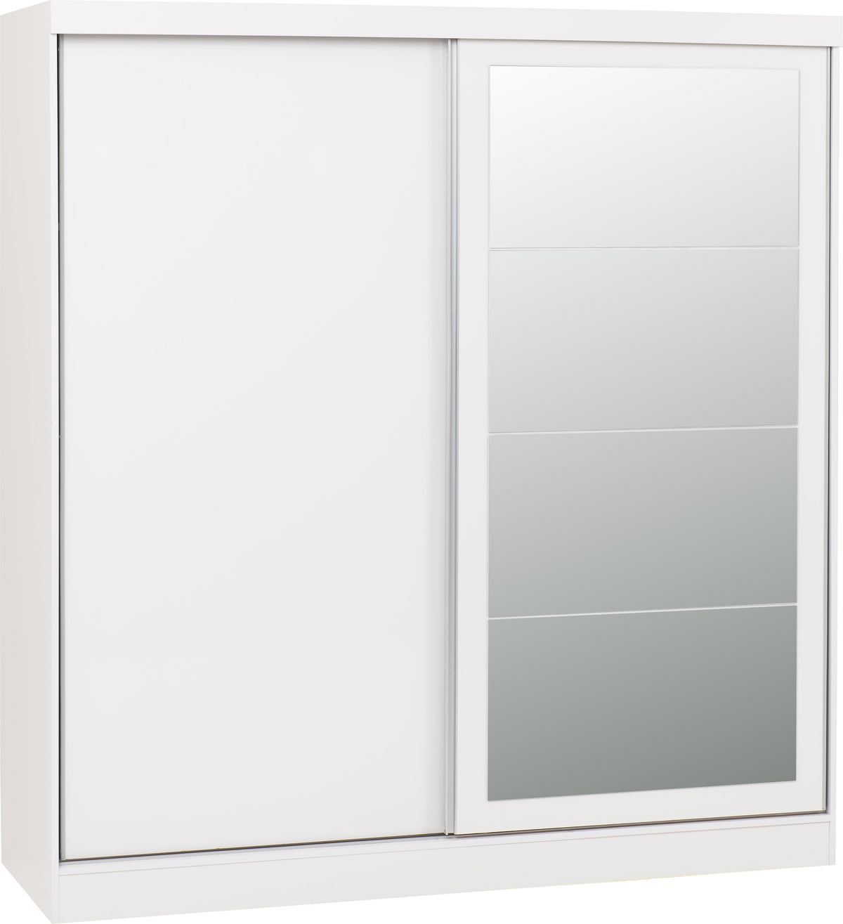 Nevada 2 Door Slider Wardrobe - White Gloss - view 11