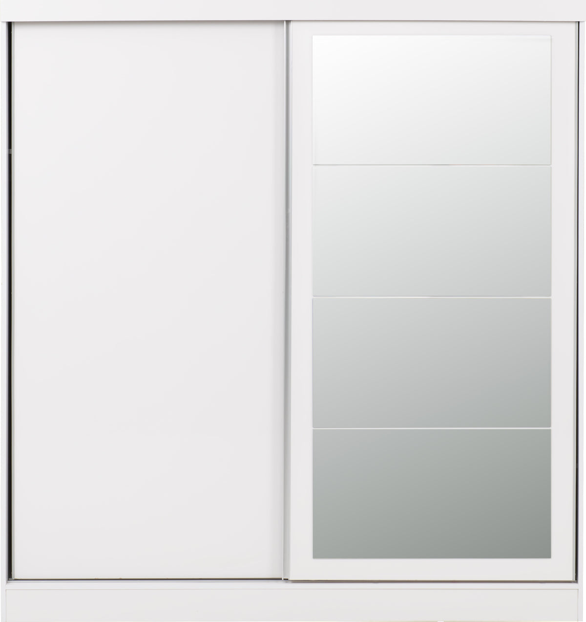 Nevada 2 Door Slider Wardrobe - White Gloss - view 20
