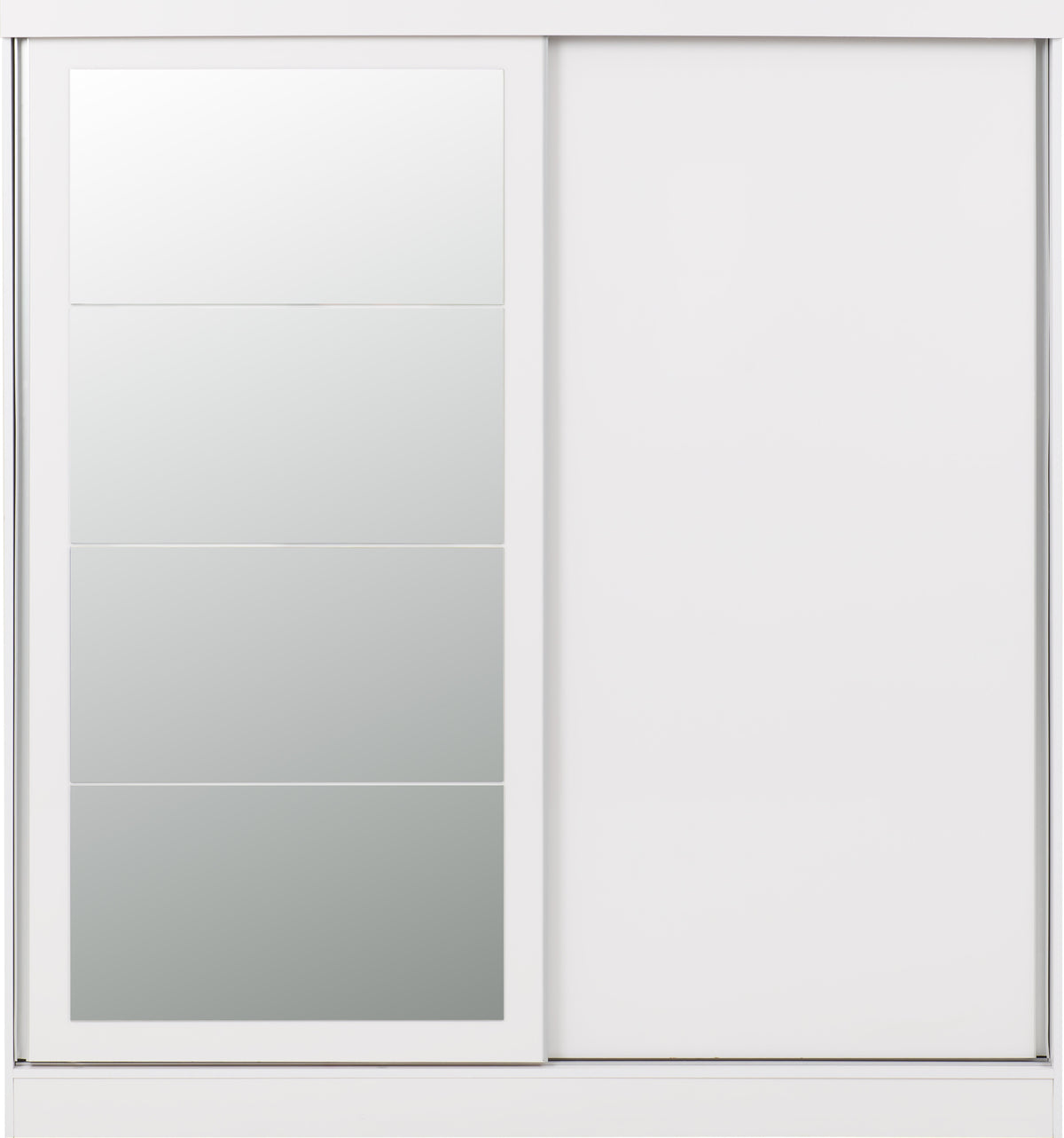 Nevada 2 Door Slider Wardrobe - White Gloss - view 9