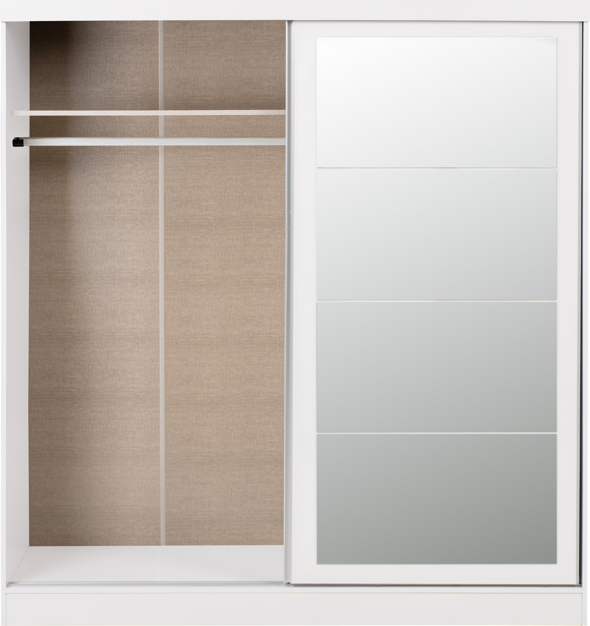 Nevada 2 Door Slider Wardrobe - White Gloss - view 8