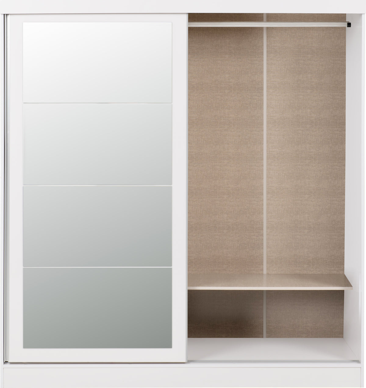 Nevada 2 Door Slider Wardrobe - White Gloss - view 7
