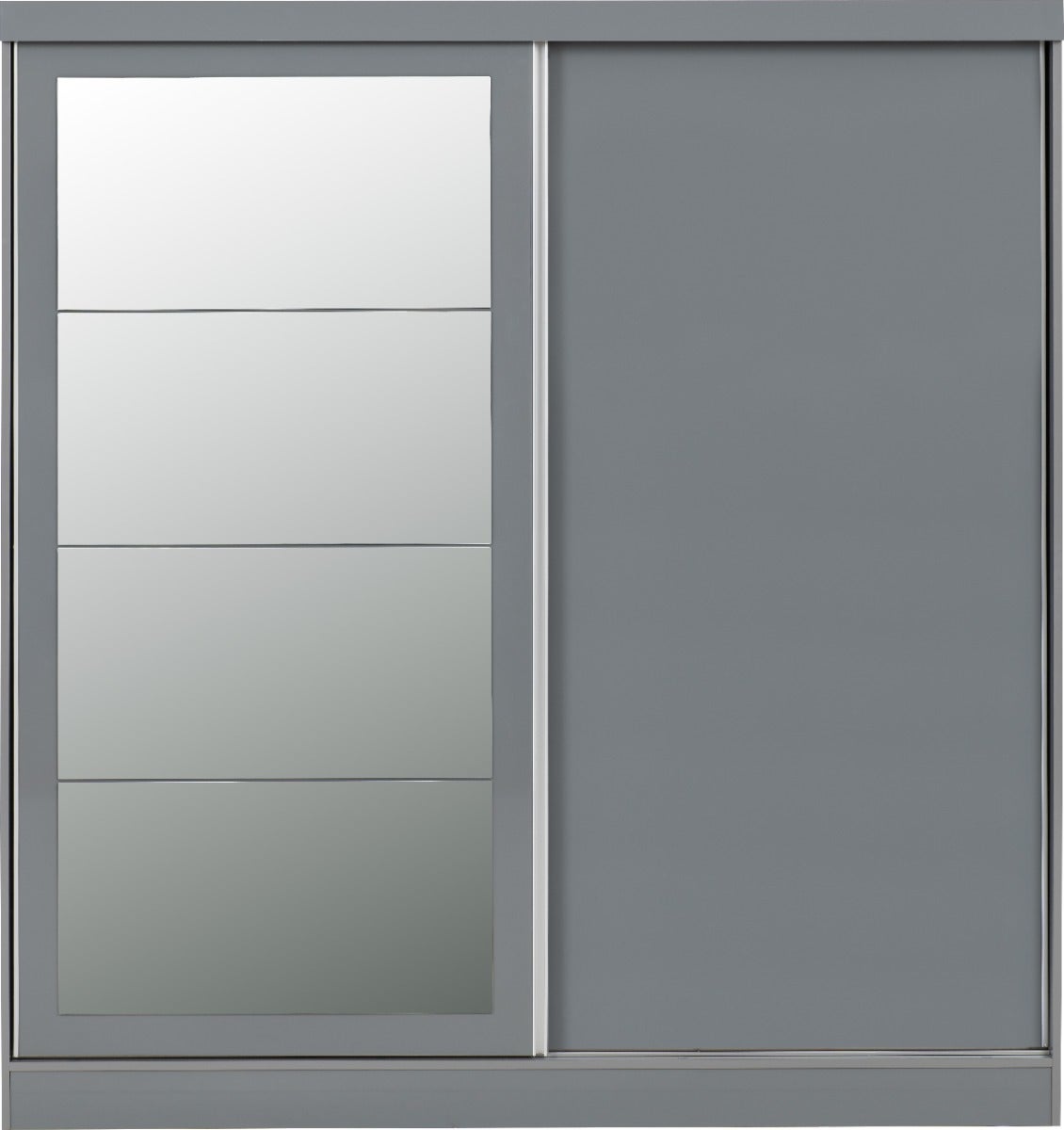 Nevada 2 Door Slider Wardrobe - Grey Gloss - view 4