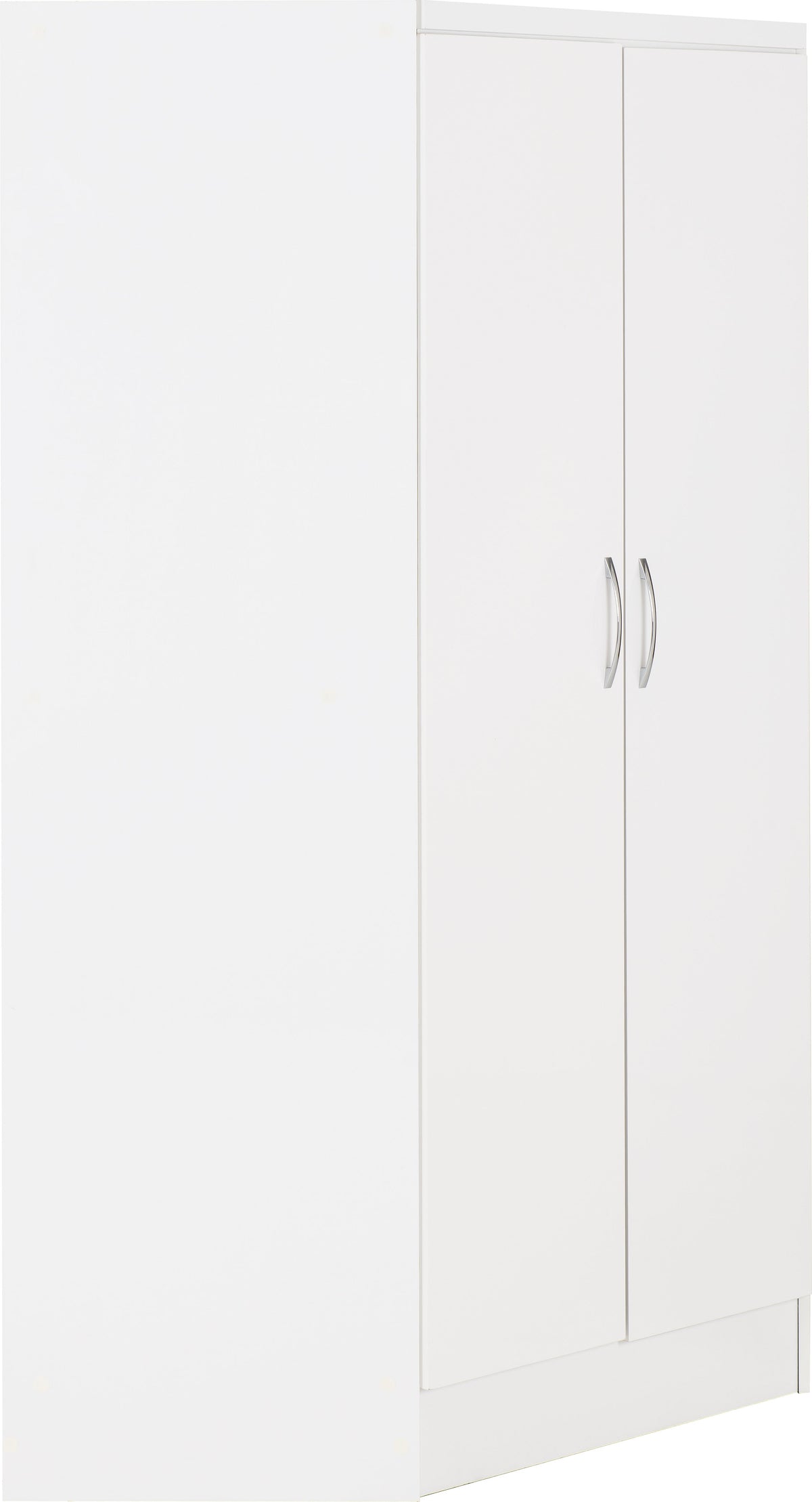 Nevada 2 Door Corner Wardrobe - White Gloss - view 9