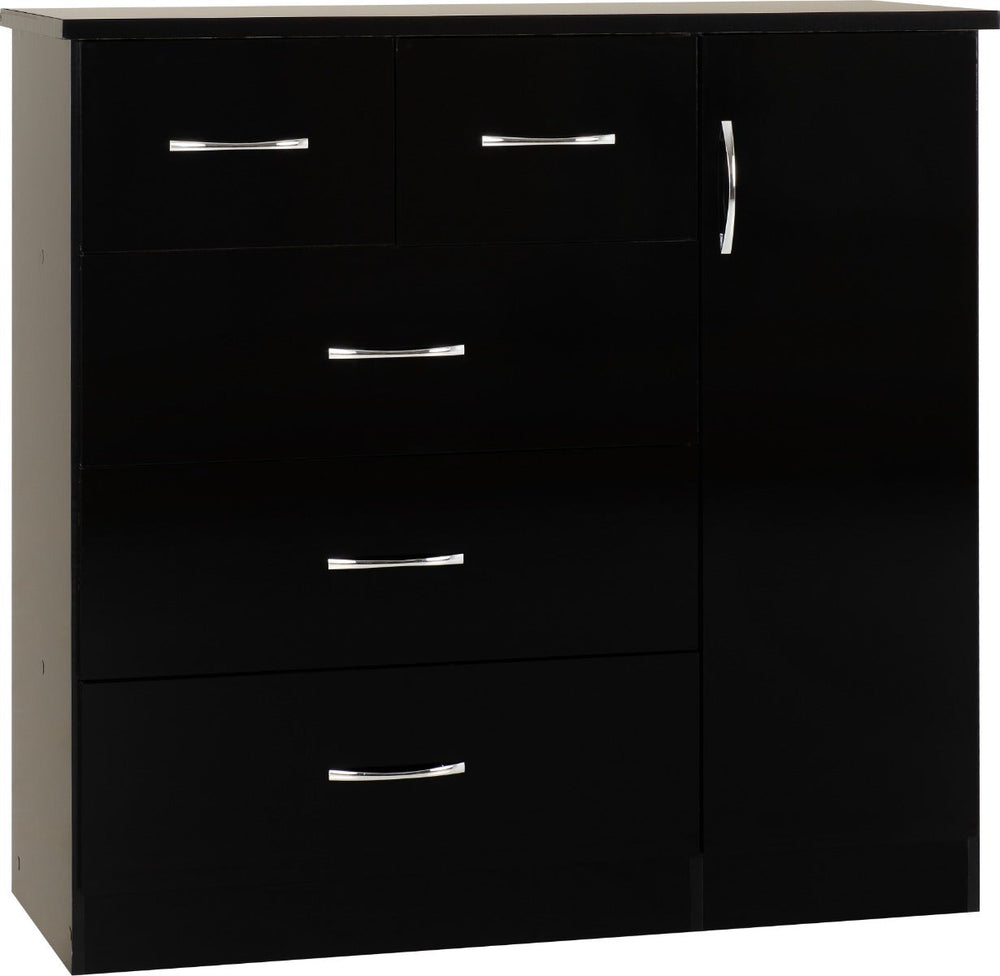 Nevada 5 Drawer Low Wardrobe