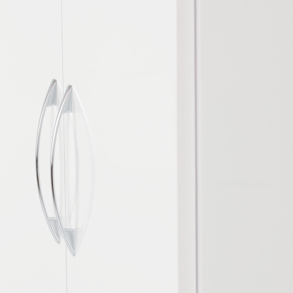 Nevada 2 Door All Hanging Wardrobe - White Gloss - view 5