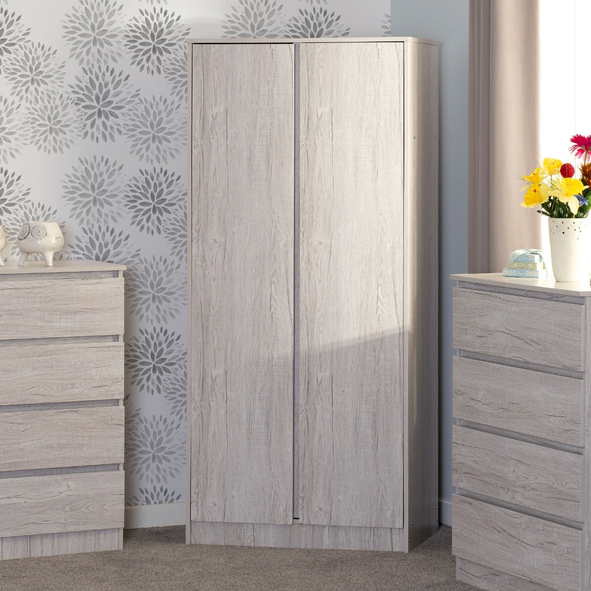 Malvern 2 Door Wardrobe - Urban Snow - view 8