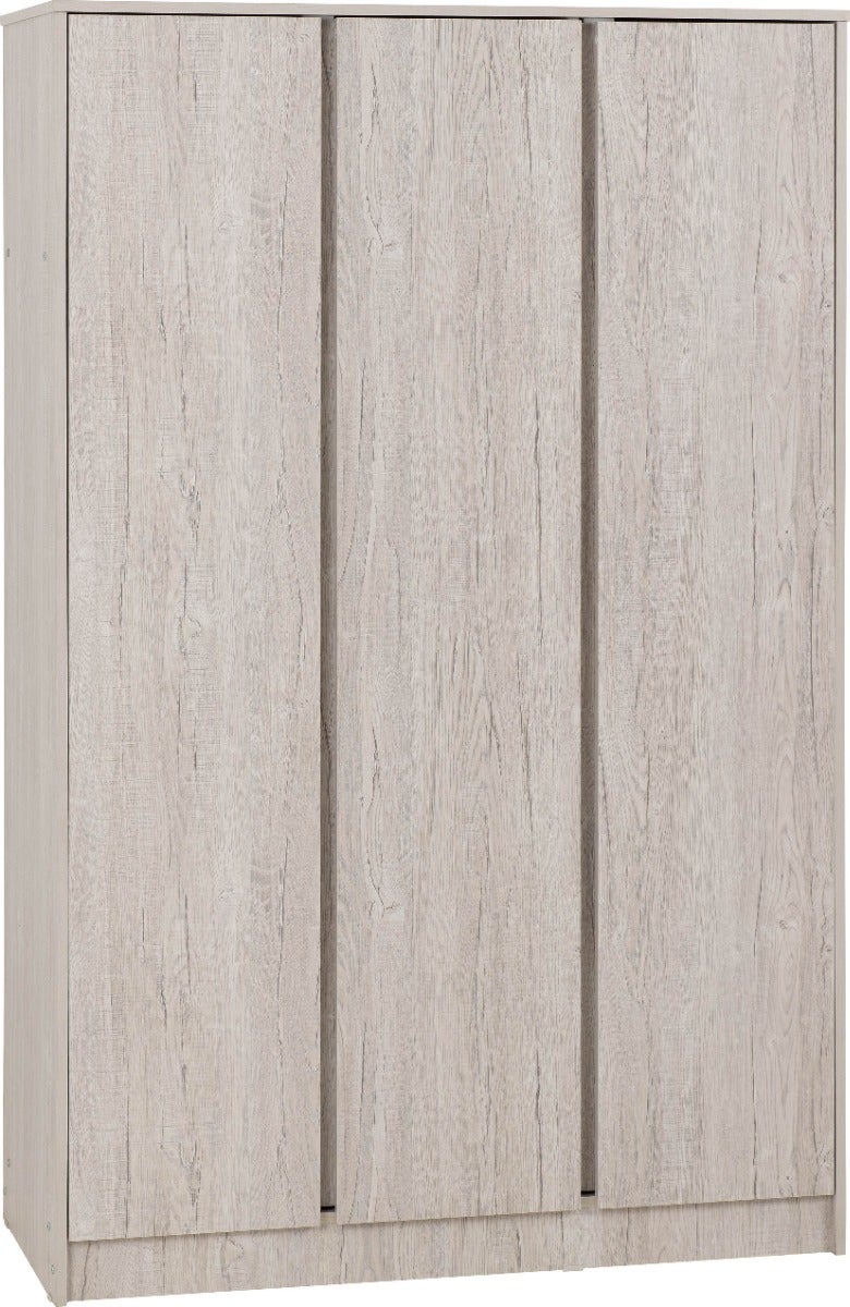 Malvern 3 Door Wardrobe - Urban Snow - view 2
