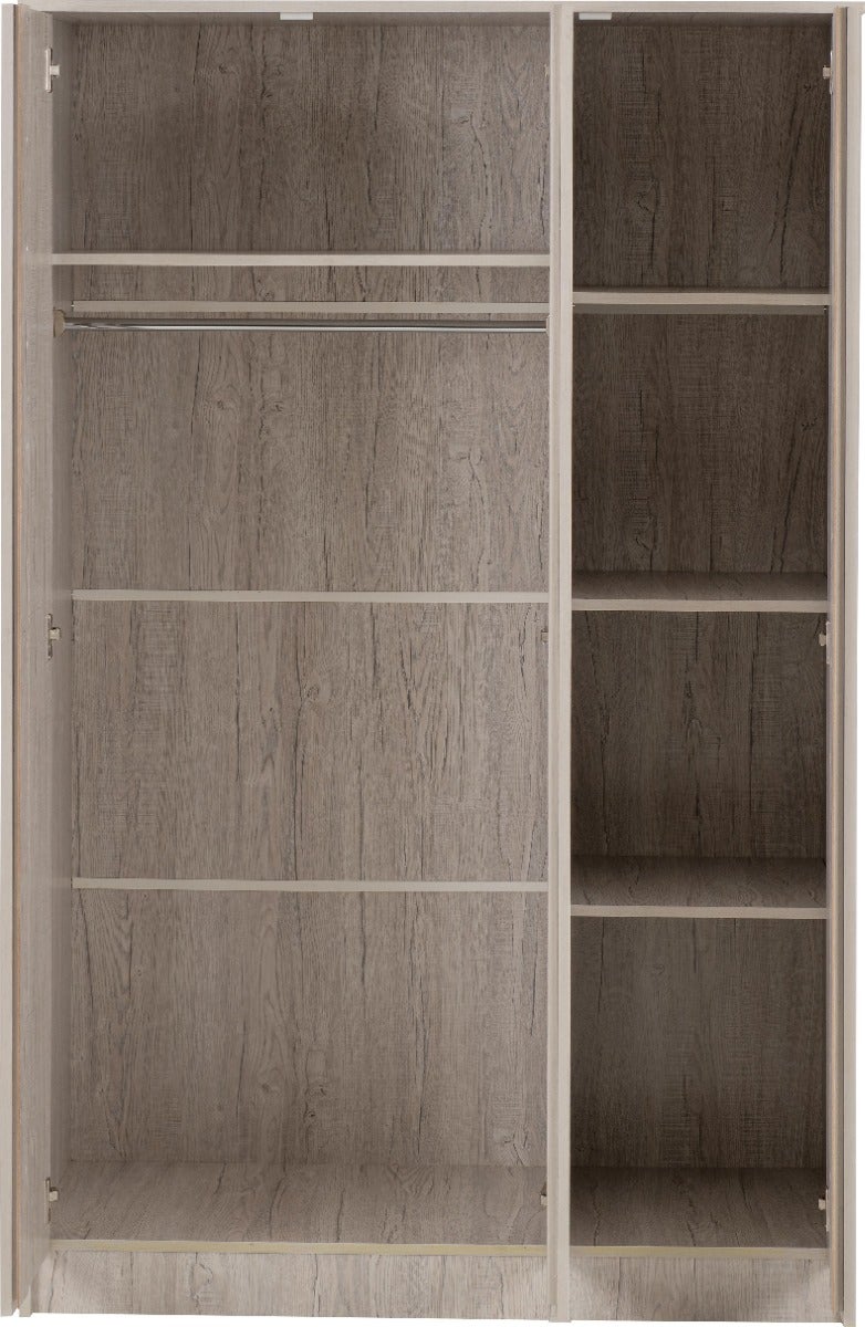 Malvern 3 Door Wardrobe - Urban Snow - view 4