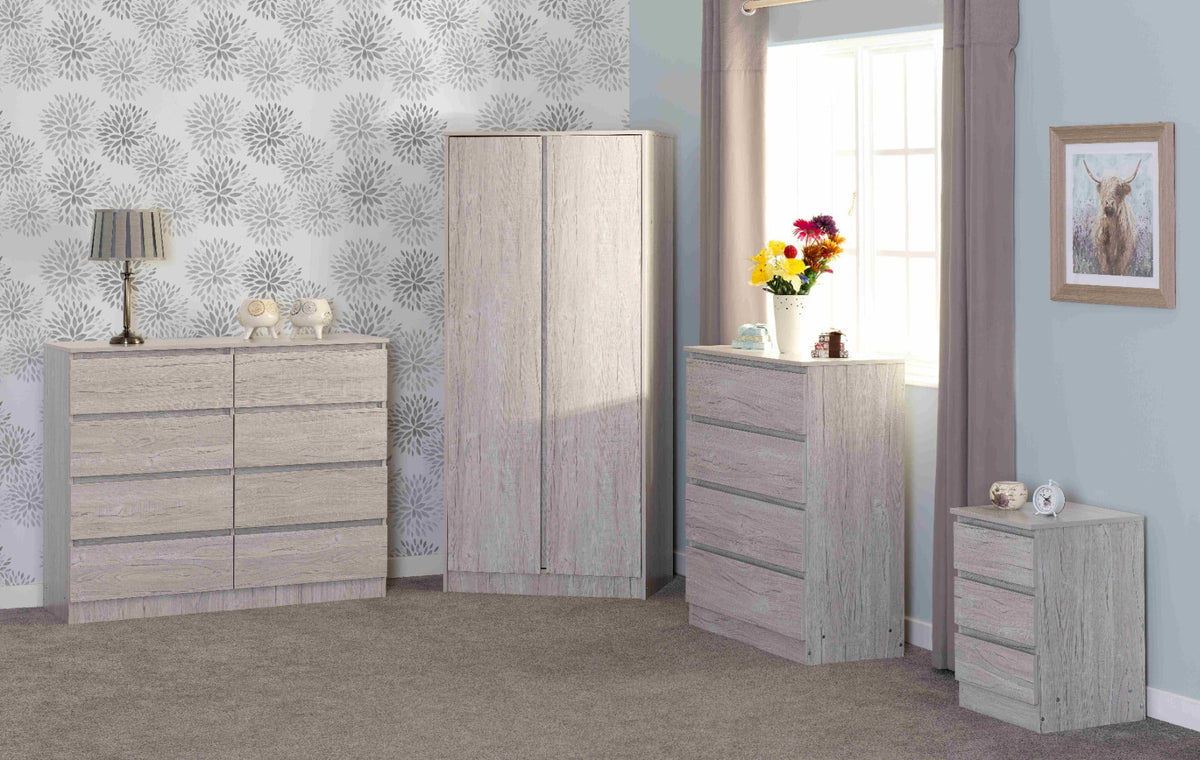 Malvern 3 Door Wardrobe - Urban Snow - view 9