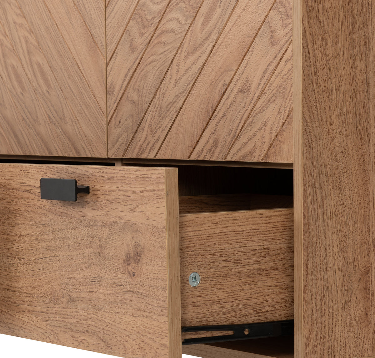 Leon 3 Door 2 Drawer Wardrobe - Medium Oak Effect - view 6