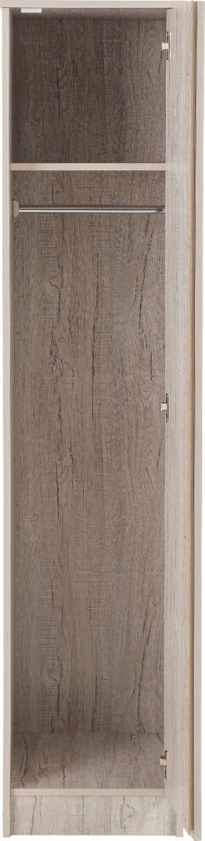 Malvern 1 Door Wardrobe - Urban Snow - view 4
