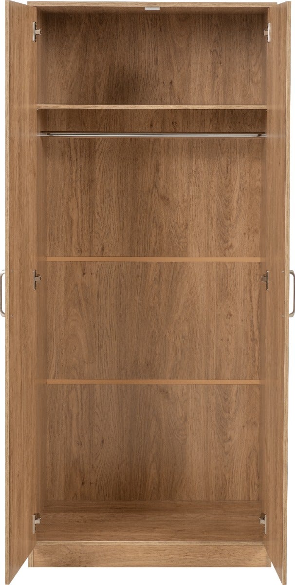 Dakota 2 Door Wardrobe - Oak Effect - view 4