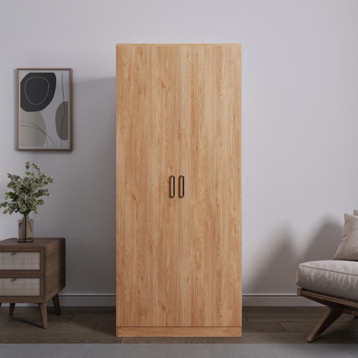 Dakota 2 Door Wardrobe - Oak Effect - view 8