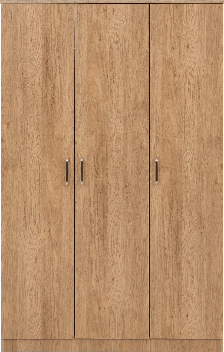 Dakota 3 Door Wardrobe - Oak Effect - view 3