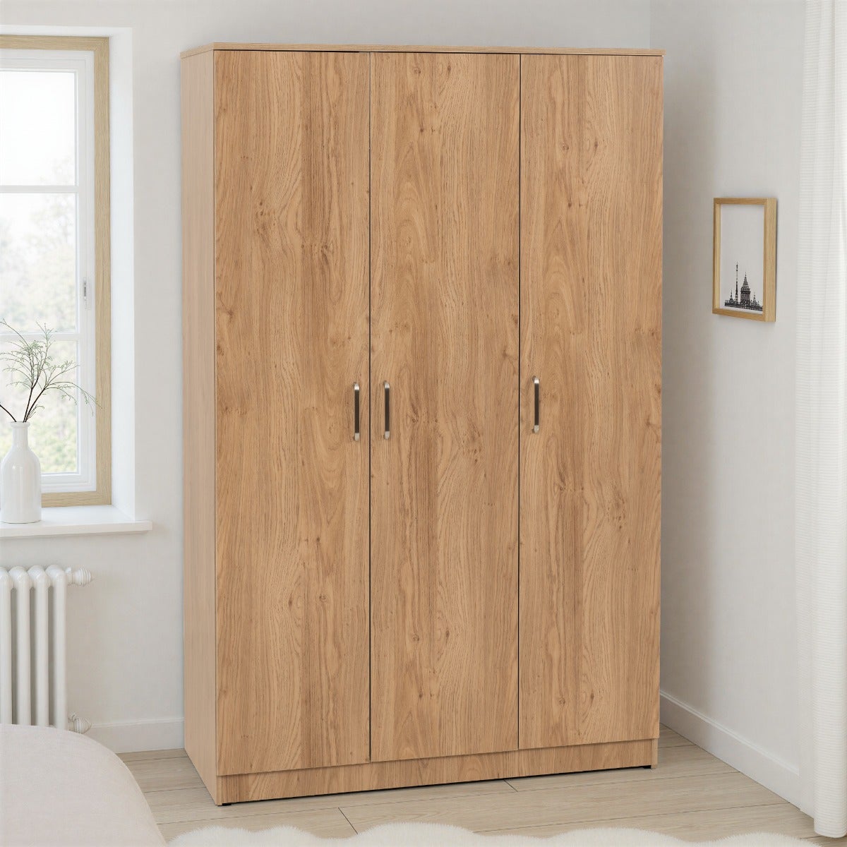 Dakota 3 Door Wardrobe - Oak Effect