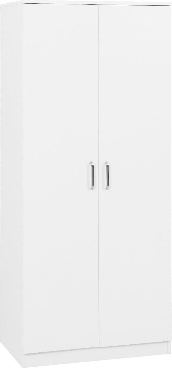 Dakota 2 Door Wardrobe - White - view 2