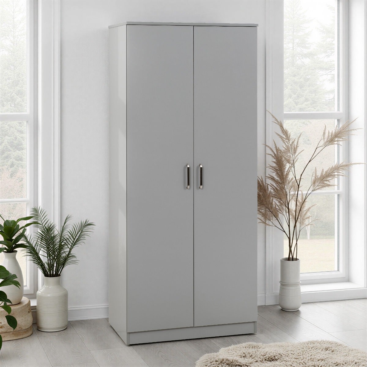 Dakota 2 Door Wardrobe - Light Grey