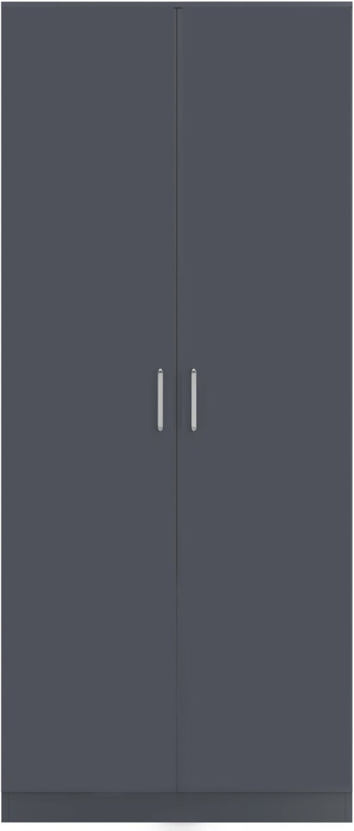 Dakota 2 Door Wardrobe - Dark Grey - view 3